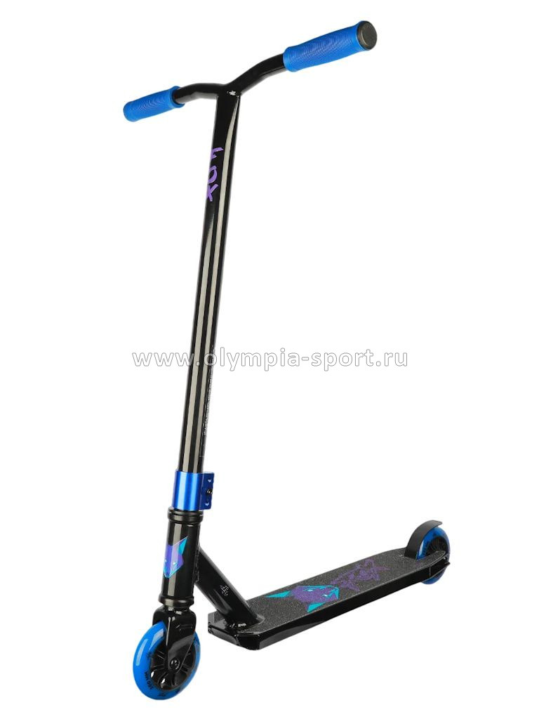 Самокат трюковый ATEOX Fox 100mm черный/синий